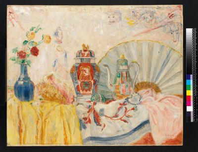 Stilleben med kinesisk keramikk av James Ensor