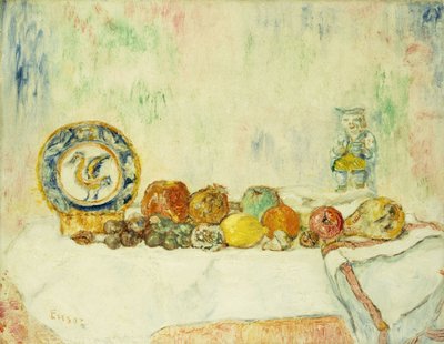 Stilleben med frukt; Nature Morte aux Fruits av James Ensor
