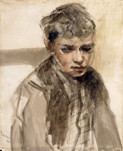 Studie av en ung gutt; Etude av Jeune Garcon av James Ensor