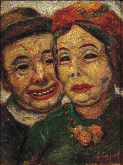 Det maskerte paret av James Ensor