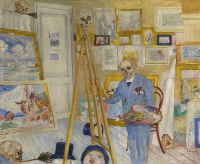 Skjelettmaleren, 1896. av James Ensor