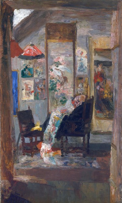 skjelett med kinoserier rundt av James Ensor