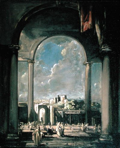 Figurer under en bue (olje på lerret) av James Ferrier Pryde