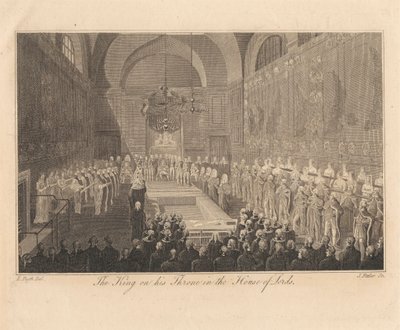 Konge på sin trone i House of Lords av James Fittler