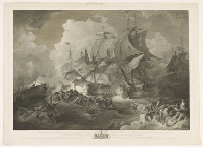 Den engelske flåtens seier over den franske flåten, 1794 av James Fittler