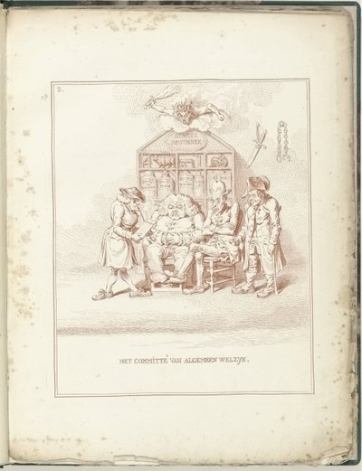 Komiteen for allmenn velferd, 1795 General Welzyn-komiteen (tittel på objekt) Hollandia Regenerata (serietittel) av James Gillray (possibly)