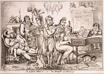 A Little Music or The Delights of Harmony, gravert av William Brocas, trykt i London av J. Sidebotham, 1810 av James Gillray