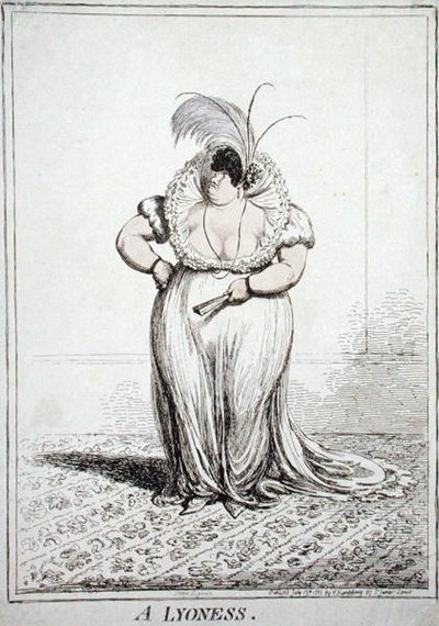 A Lyoness, utgitt av Hannah Humphrey i 1801 (etsing med akvatint) av James Gillray