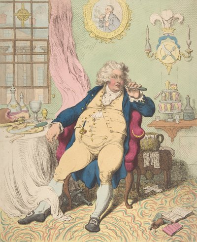 A Voluptuary Under the Horrors of Digestion, 2. juli 1792., 2. juli 1792. av James Gillray