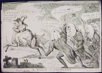 A Ward of Chancery, utgitt av S.W. Fores (etsing) av James Gillray