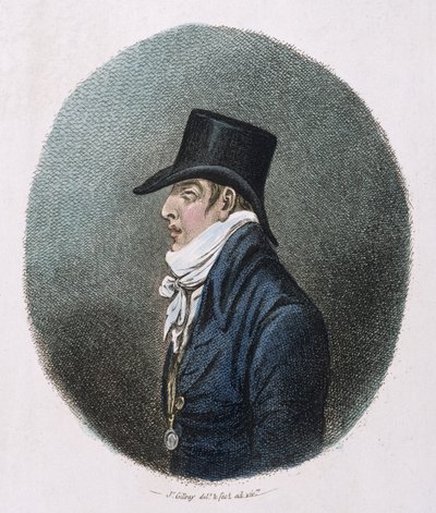 Et portrett, utgitt av Hannah Humphrey i 1799 (håndfarget etsning) av James Gillray