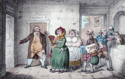 An Old Maid on a Journey, designet av Brownlow North, utgitt av Hannah Humphrey av James Gillray