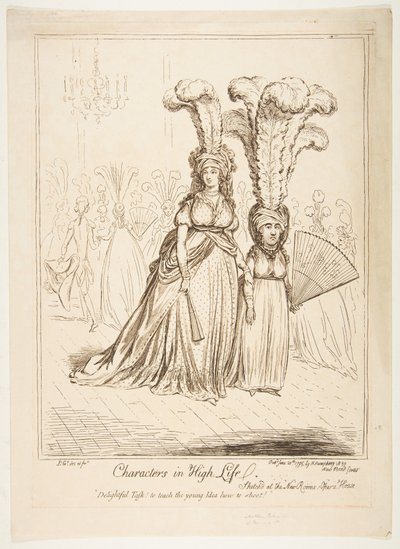 Characters in High Life, 20. juni 1795. av James Gillray