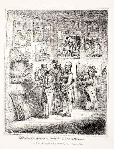 Kjennere undersøker en samling av George Morlands, 1807 av James Gillray