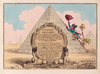 Egyptian Sketches, pub 1799 (håndfarget gravering) av James Gillray