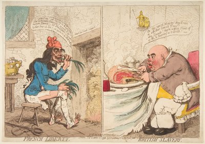 French Liberty - Britisk slaveri, 21. desember 1792. av James Gillray