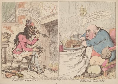 Fransk frihet og britisk slaveri av James Gillray