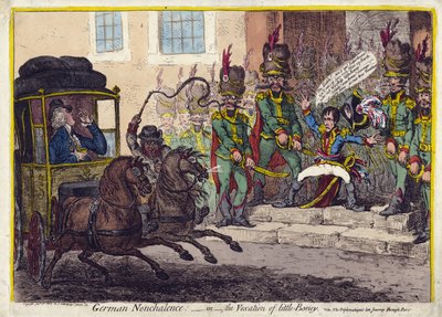 TYSK NONCHALENCE – ELLER BETRÆKELSE AV LITE BEIN. 1803 (gravering) av James Gillray