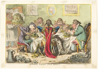 Tyskere som spiser surkål av James Gillray