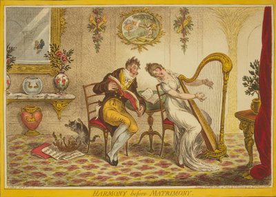 Harmoni før ekteskap, 1805 av James Gillray