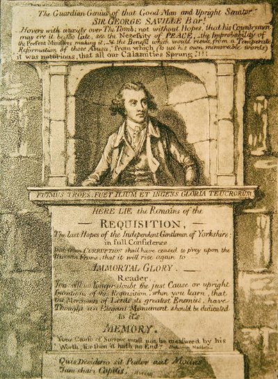 Her ligger restene av rekvisisjonen av James Gillray
