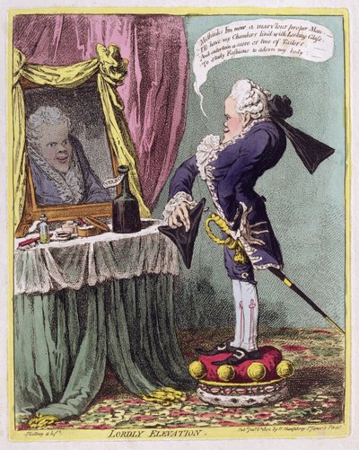 Lordly Elevation, pub. av Hannah Humphrey, 1802 av James Gillray