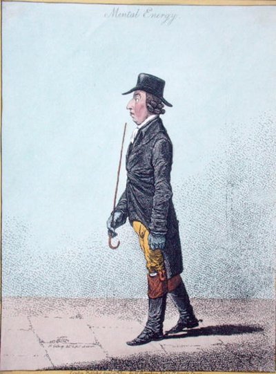 Mental Energy, utgitt av Hannah Humphrey i 1801 (håndfarget etsning) av James Gillray