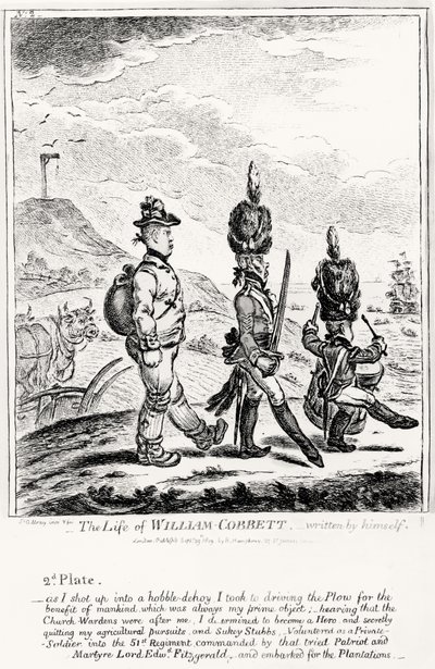 Plate 2, fra The Life of William Cobbett, skrevet av ham selv, pub. av H. Humphrey, 1809 av James Gillray