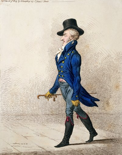 Portrait of a Man, utgitt av Hannah Humphrey i 1803 (håndfarget etsning) av James Gillray