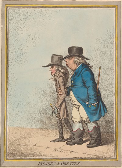 Pylades og Orestes (stattholderen og hans sekretær) av James Gillray