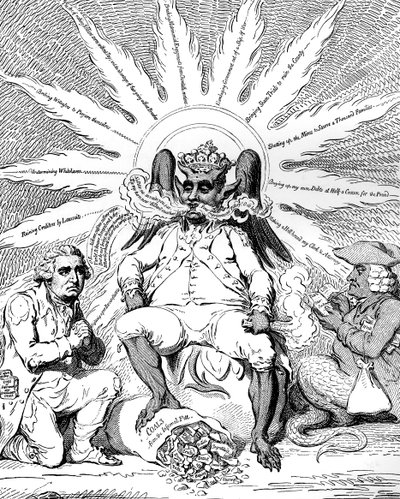 Satan i all sin herlighet..., 1792. av James Gillray