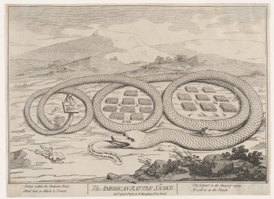 The American Rattle Snake, 12. april 1782., 12. april 1782. av James Gillray.