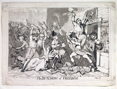 Frihetens slaktere, utgitt av Hannah Humphrey i 1788 (etsning) av James Gillray