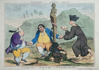 The Coalition-Dance, utgitt av William Humphrey i 1783 (håndfarget etsning) av James Gillray