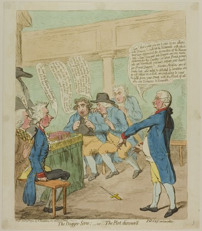 Dolk-scenen av James Gillray