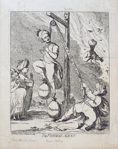 The Friendly Agent, utgitt av S.W. Fores i 1787 av James Gillray