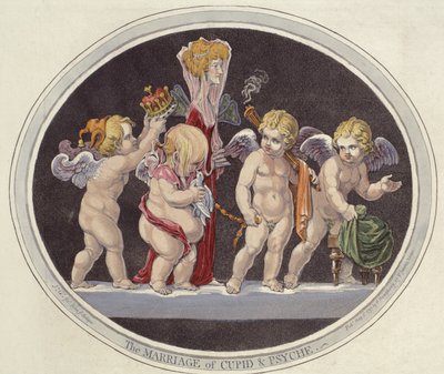 Amor og psykes ekteskap av James Gillray