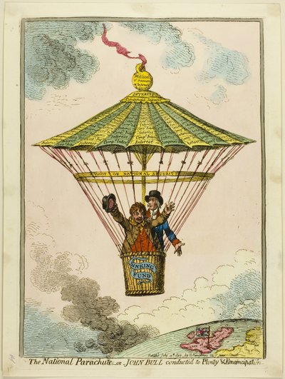 Den nasjonale fallskjermen av James Gillray