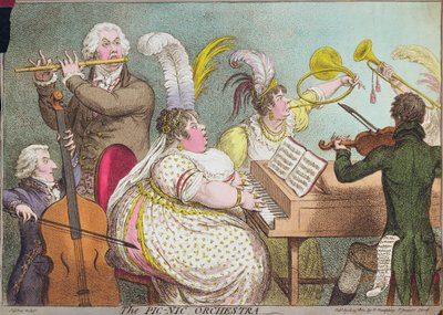 Pic-Nic Orchestra, pub. av Hannah Humphrey, 1802 av James Gillray