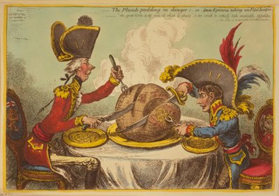 Plommepuddingen i fare eller statsepikere som tar en Petit Souper av James Gillray