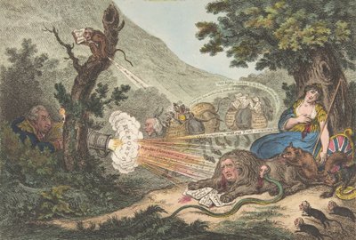Den sårede løven, 16. juli 1805., 16. juli 1805. av James Gillray