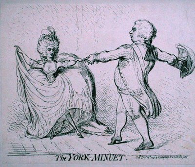 The York Minuet, utgitt av Hannah Humphrey i 1791 (etsing) av James Gillray