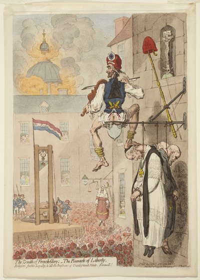 Toppen av fransk ære av James Gillray