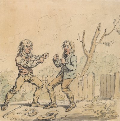 To menn på Fisticuffs av James Gillray