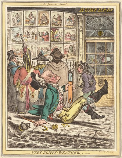 Veldig glatt vær av James Gillray after Rev. John Sneyd