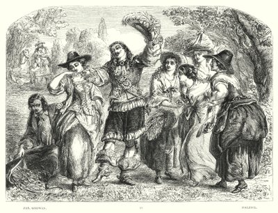 Lord Byrons barn Harold, Canto I, strofe 9 (gravering) av James Godwin