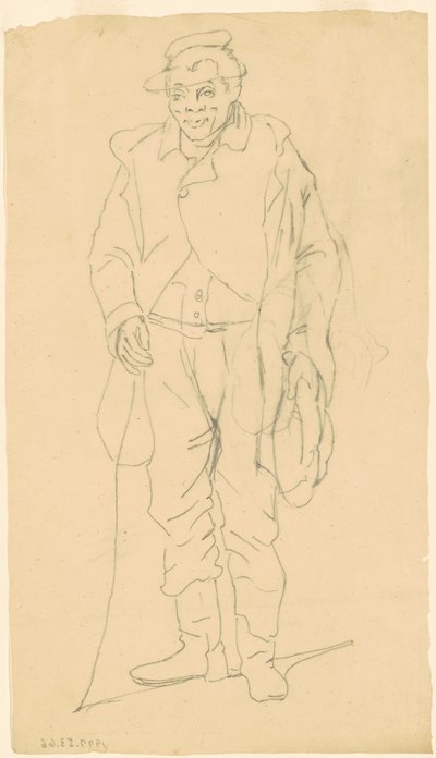 Afroamerikansk figur, ca. 1840–1850 (grafitt) av James Goodwin Clonney