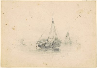 Båter ved Anker av James Goodwyn Clonney