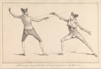 Stilling for Garde de Tierce, og Coup de Quarte on the Arms av James Gwin