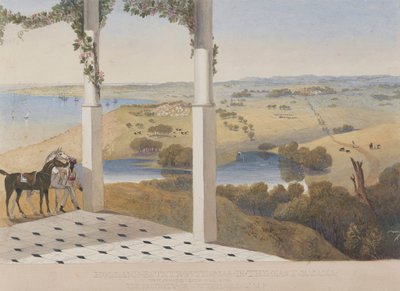 Holland Estate, St. Thomas i øst, Utsikt fra Change of Air House av James Hakewill